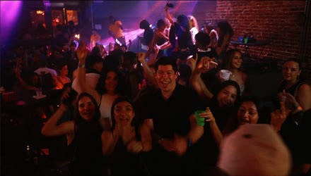 The crowd and the stage